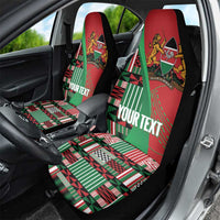 Custom Kenya Cricket Car Seat Cover Come On Simbas Kente Pattern - Wonder Print Shop