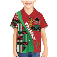 Custom Kenya Cricket Family Matching Mermaid Dress and Hawaiian Shirt Come On Simbas Kente Pattern - Wonder Print Shop