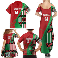 Custom Kenya Cricket Family Matching Summer Maxi Dress and Hawaiian Shirt Come On Simbas Kente Pattern - Wonder Print Shop