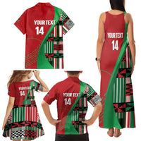 Custom Kenya Cricket Family Matching Tank Maxi Dress and Hawaiian Shirt Come On Simbas Kente Pattern - Wonder Print Shop