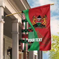 Custom Kenya Cricket Garden Flag Come On Simbas Kente Pattern - Wonder Print Shop