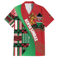 Custom Kenya Cricket Hawaiian Shirt Come On Simbas Kente Pattern - Wonder Print Shop