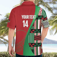 Custom Kenya Cricket Hawaiian Shirt Come On Simbas Kente Pattern - Wonder Print Shop