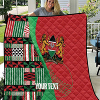Custom Kenya Cricket Quilt Come On Simbas Kente Pattern - Wonder Print Shop
