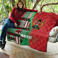 Custom Kenya Cricket Quilt Come On Simbas Kente Pattern - Wonder Print Shop