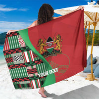 Custom Kenya Cricket Sarong Come On Simbas Kente Pattern - Wonder Print Shop