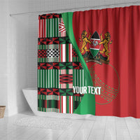 Custom Kenya Cricket Shower Curtain Come On Simbas Kente Pattern - Wonder Print Shop