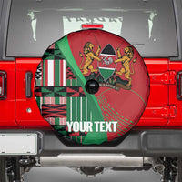 Custom Kenya Cricket Spare Tire Cover Come On Simbas Kente Pattern - Wonder Print Shop