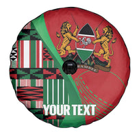 Custom Kenya Cricket Spare Tire Cover Come On Simbas Kente Pattern - Wonder Print Shop