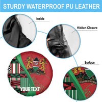 Custom Kenya Cricket Spare Tire Cover Come On Simbas Kente Pattern - Wonder Print Shop