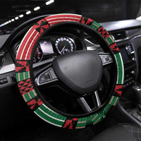 Kenya Cricket Steering Wheel Cover Come On Simbas Kente Pattern - Wonder Print Shop