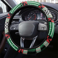 Kenya Cricket Steering Wheel Cover Come On Simbas Kente Pattern - Wonder Print Shop