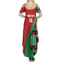 Custom Kenya Cricket Summer Maxi Dress Come On Simbas Kente Pattern - Wonder Print Shop