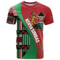 Custom Kenya Cricket T Shirt Come On Simbas Kente Pattern - Wonder Print Shop