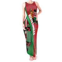 Custom Kenya Cricket Tank Maxi Dress Come On Simbas Kente Pattern - Wonder Print Shop