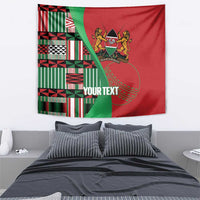 Custom Kenya Cricket Tapestry Come On Simbas Kente Pattern - Wonder Print Shop