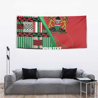 Custom Kenya Cricket Tapestry Come On Simbas Kente Pattern - Wonder Print Shop
