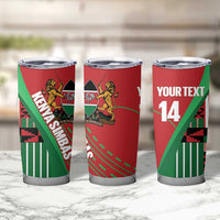 Custom Kenya Cricket Tumbler Cup Come On Simbas Kente Pattern - Wonder Print Shop