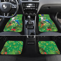 Christmas In July Brazil Car Mats Feliz Natal Blue Macaw Santa Tropical Vibes