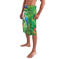Christmas In July Brazil Lavalava Feliz Natal Blue Macaw Santa Tropical Vibes