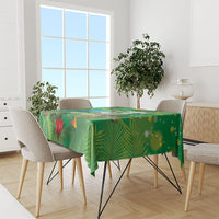 Christmas In July Brazil Tablecloth Feliz Natal Blue Macaw Santa Tropical Vibes
