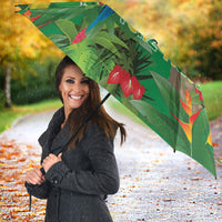 Christmas In July Brazil Umbrella Feliz Natal Blue Macaw Santa Tropical Vibes