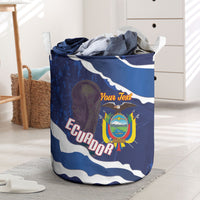 Custom Ecuador 2026 Football Laundry Basket Come On La Tri Grunge Style
