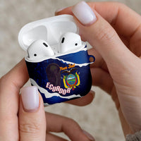 Custom Ecuador 2026 Football AirPods Case Come On La Tri Grunge Style