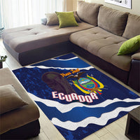 Custom Ecuador 2026 Football Area Rug Come On La Tri Grunge Style