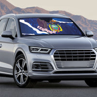 Custom Ecuador 2026 Football Auto Sun Shade Come On La Tri Grunge Style