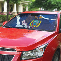 Custom Ecuador 2026 Football Auto Sun Shade Come On La Tri Grunge Style