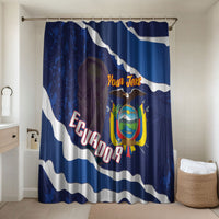 Custom Ecuador 2026 Football Bathroom Set Come On La Tri Grunge Style