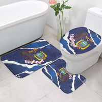 Custom Ecuador 2026 Football Bathroom Set Come On La Tri Grunge Style
