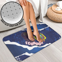 Custom Ecuador 2026 Football Bathroom Set Come On La Tri Grunge Style
