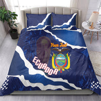Custom Ecuador 2026 Football Bedding Set Come On La Tri Grunge Style
