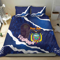 Custom Ecuador 2026 Football Bedding Set Come On La Tri Grunge Style