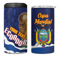 Custom Ecuador 2026 Football 4 in 1 Can Cooler Tumbler Come On La Tri Grunge Style