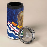 Custom Ecuador 2026 Football 4 in 1 Can Cooler Tumbler Come On La Tri Grunge Style