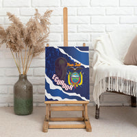 Custom Ecuador 2026 Football Canvas Wall Art Come On La Tri Grunge Style