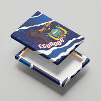 Custom Ecuador 2026 Football Canvas Wall Art Come On La Tri Grunge Style
