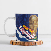 Custom Ecuador 2026 Football Ceramic Mug Come On La Tri Grunge Style