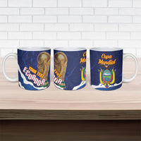 Custom Ecuador 2026 Football Ceramic Mug Come On La Tri Grunge Style