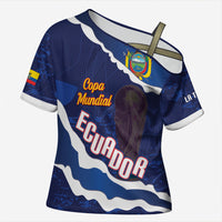 Custom Ecuador 2026 Football Cross Shoulder Shirt Come On La Tri Grunge Style
