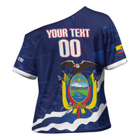 Custom Ecuador 2026 Football Cross Shoulder Shirt Come On La Tri Grunge Style