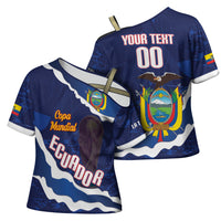 Custom Ecuador 2026 Football Cross Shoulder Shirt Come On La Tri Grunge Style