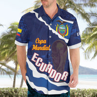 Custom Ecuador 2026 Football Hawaiian Shirt Come On La Tri Grunge Style