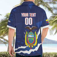 Custom Ecuador 2026 Football Hawaiian Shirt Come On La Tri Grunge Style