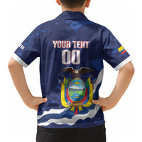 Custom Ecuador 2026 Football Hawaiian Shirt Come On La Tri Grunge Style