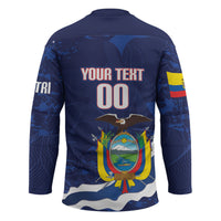 Custom Ecuador 2026 Football Hockey Jersey Come On La Tri Grunge Style