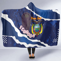 Custom Ecuador 2026 Football Hooded Blanket Come On La Tri Grunge Style